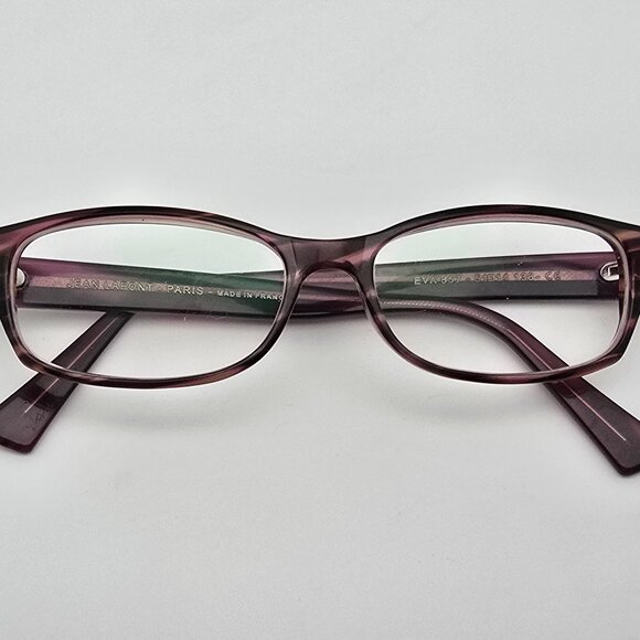 Jean Lafont Paris Eva 857 Purple Stripe Eyeglasses Frame w/ Case France 51mm - Picture 11 of 15